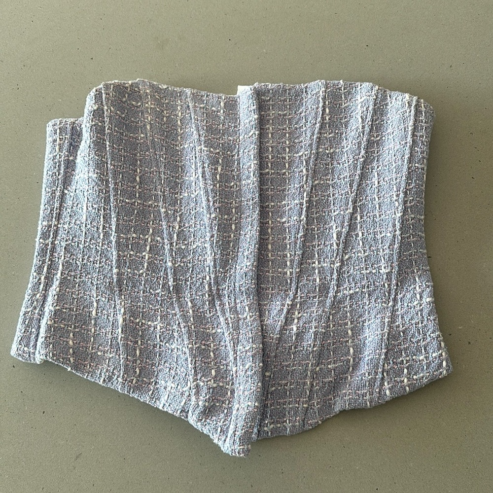 ZARA TWEED CORSET TOP